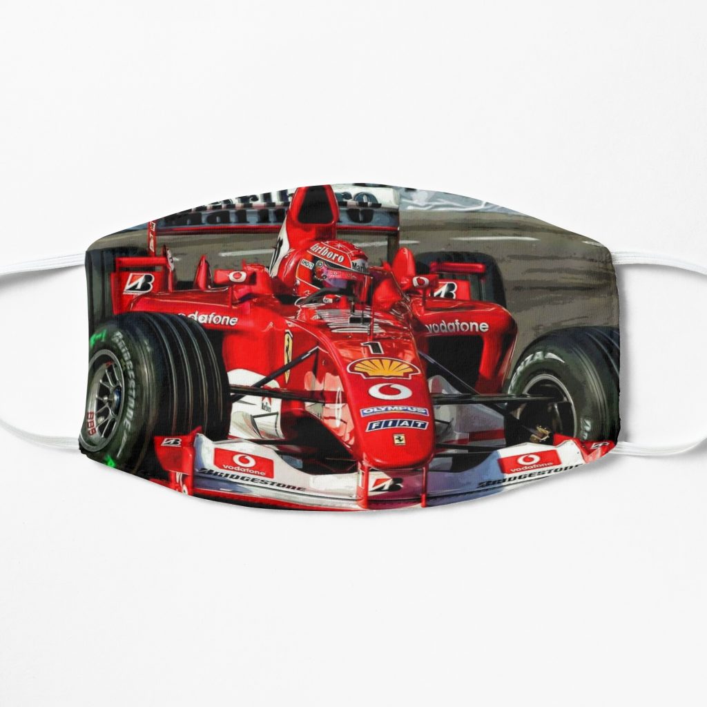 Michael Schumacher in his 2004 F1 car Face Mask