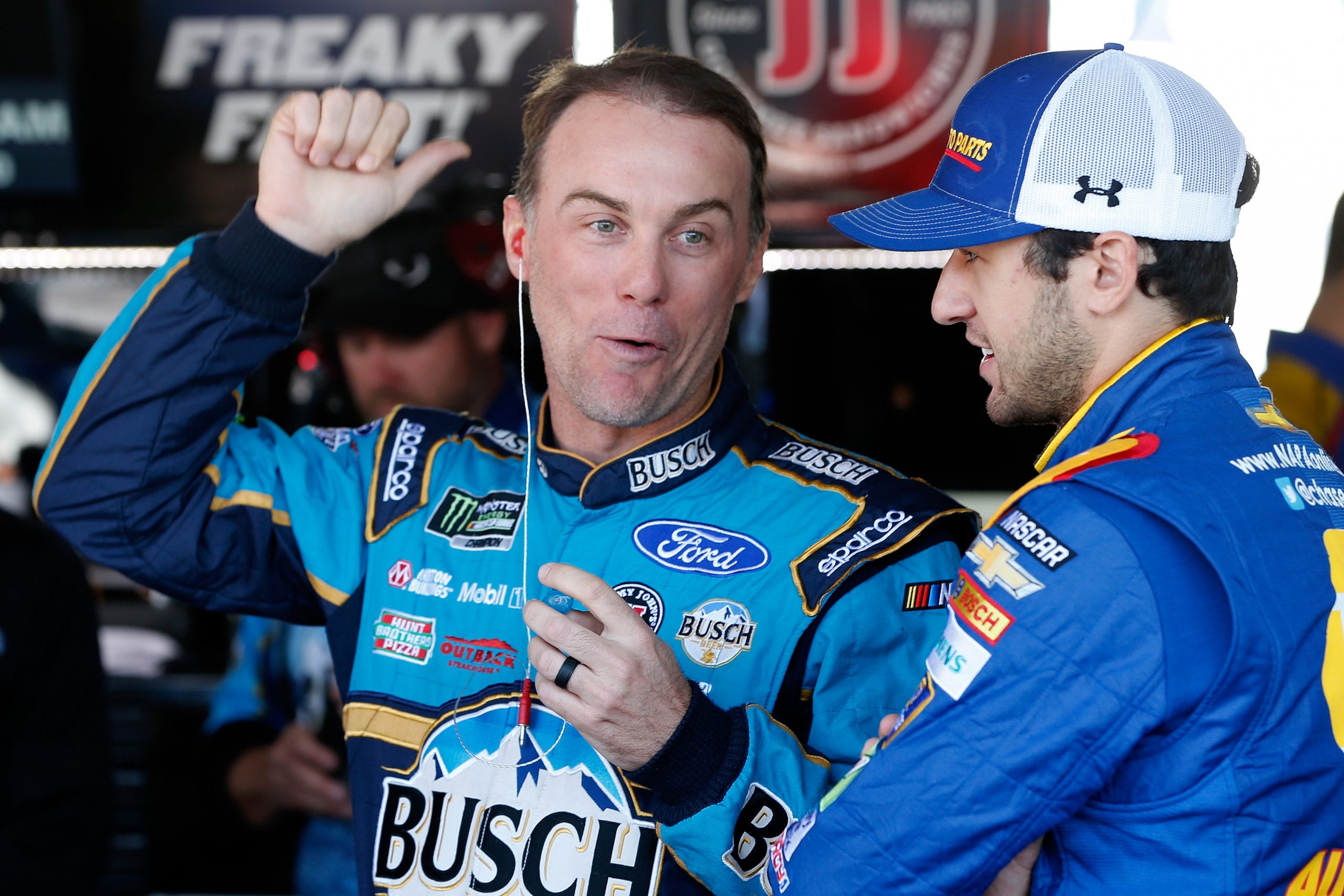 Chase Elliott and Kevin Harvick