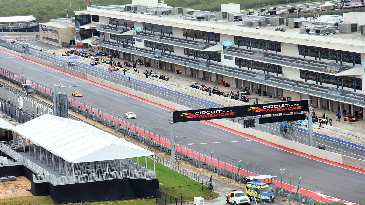 Paddock Complex and Garage Facilities Paddock and pit lane complex at Circuit of the Americas Austin GP